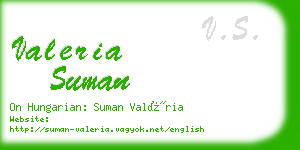 valeria suman business card